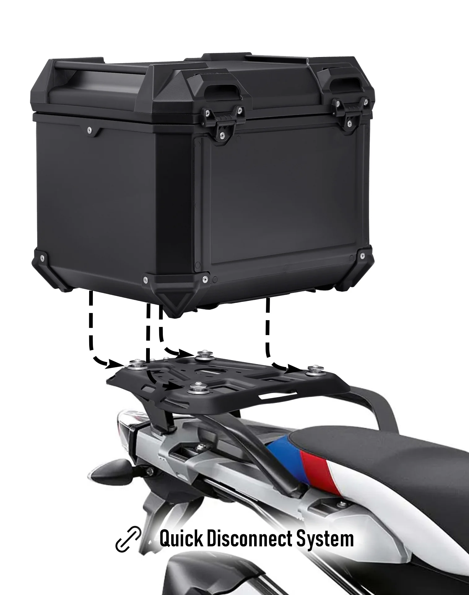 38L - Apex XL BMW R 1250 GS Adventure Aluminum Top Case Black - Image 6