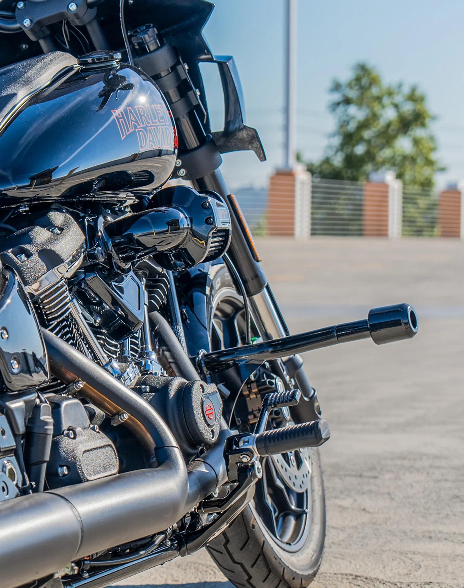 Viking Dominion Crash Bar/ Engine Guard for Harley Softail Low Rider S FXLRS Gloss Black - Image 5