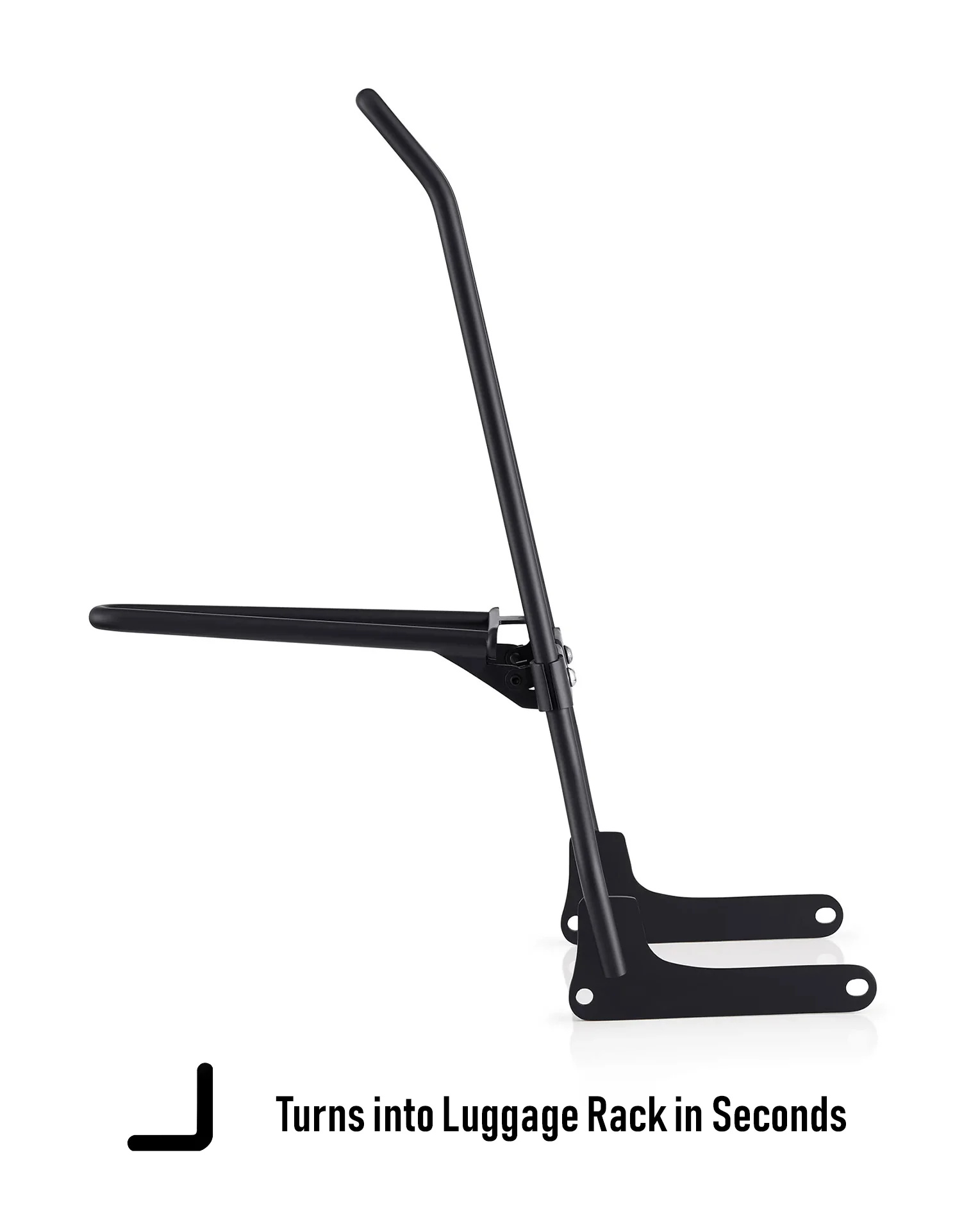 Iron Born Blade 25" Sissy Bar with Foldable Luggage Rack for Harley Softail Low Rider S FXLRS Matte Black - Image 9