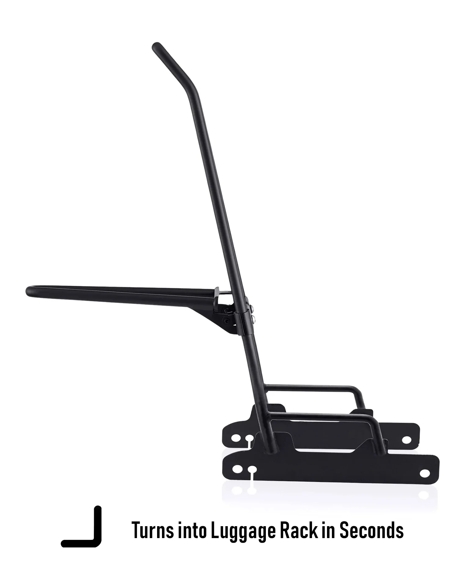 Iron Born Blade 25" Sissy Bar with Foldable Luggage Rack for Harley Dyna Super Glide Custom FXDC/I Matte Black - Image 5