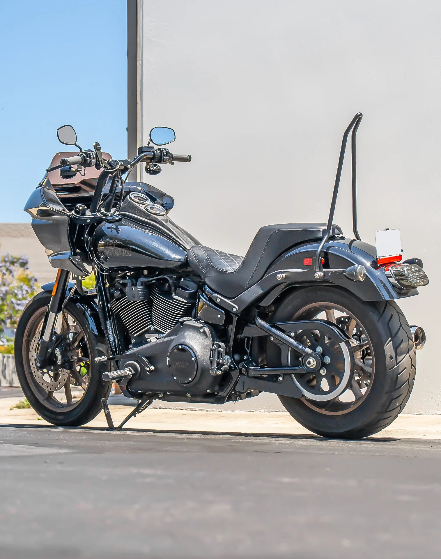 Iron Born Blade 25" Sissy Bar for Harley Softail Low Rider S FXLRS Matte Black - Image 3