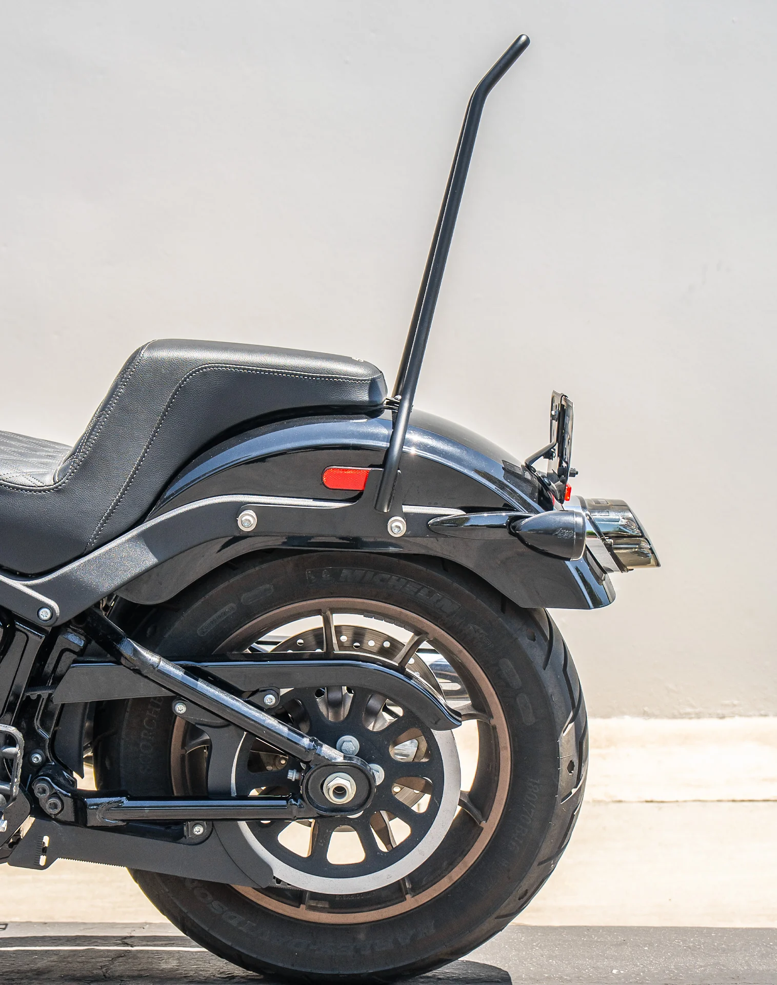 Iron Born Blade 25" Sissy Bar for Harley Softail Low Rider S FXLRS Matte Black - Image 4