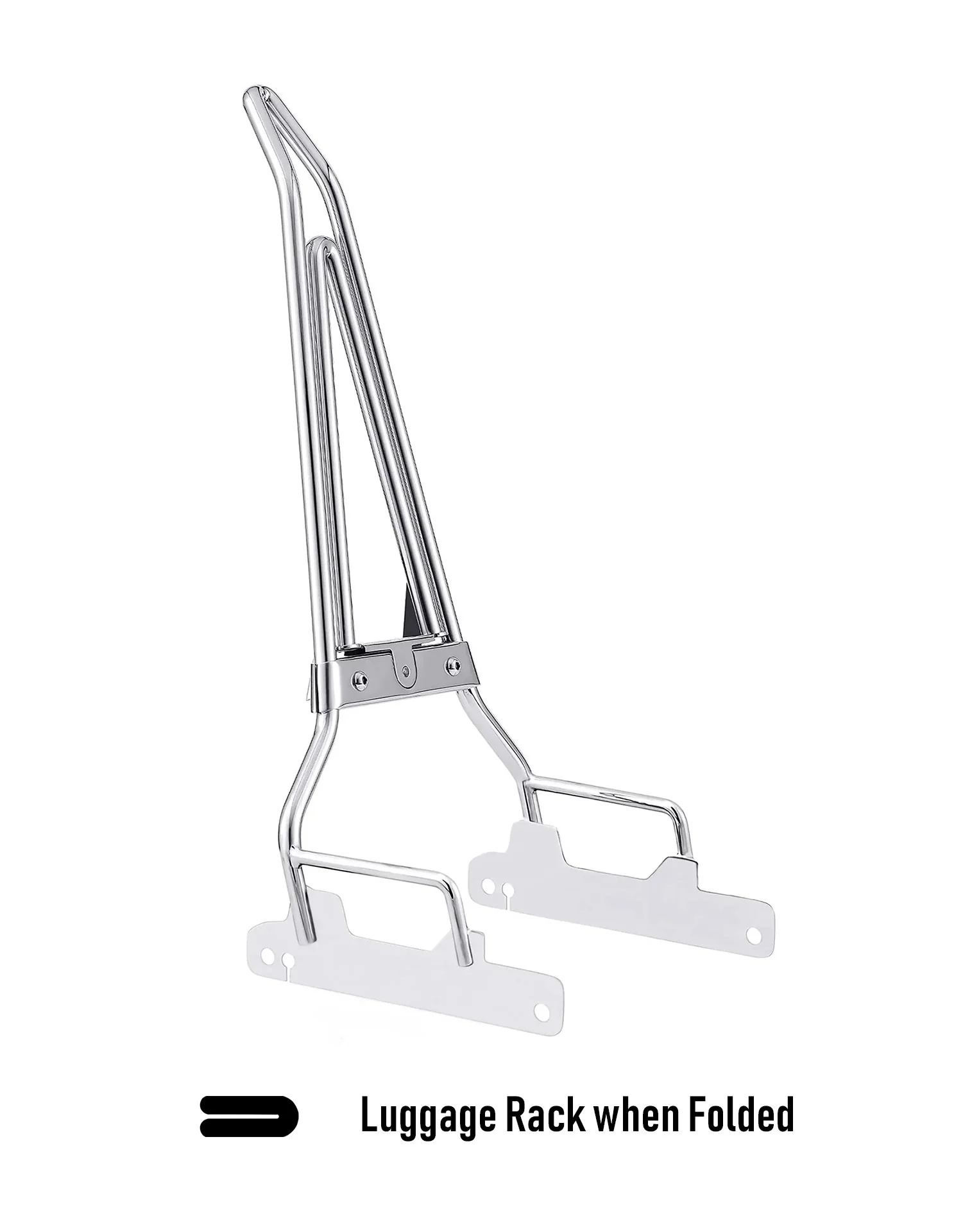 Iron Born Blade 25" Sissy Bar with Foldable Luggage Rack for Harley Dyna Street Bob FXDB Chrome - Image 5