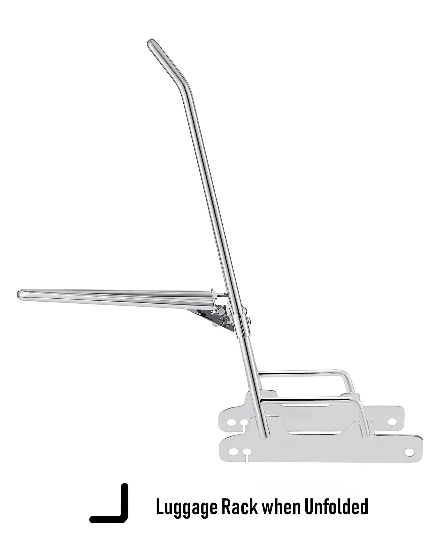 Iron Born Blade 25" Sissy Bar with Foldable Luggage Rack for Harley Dyna Street Bob FXDB Chrome - Image 6