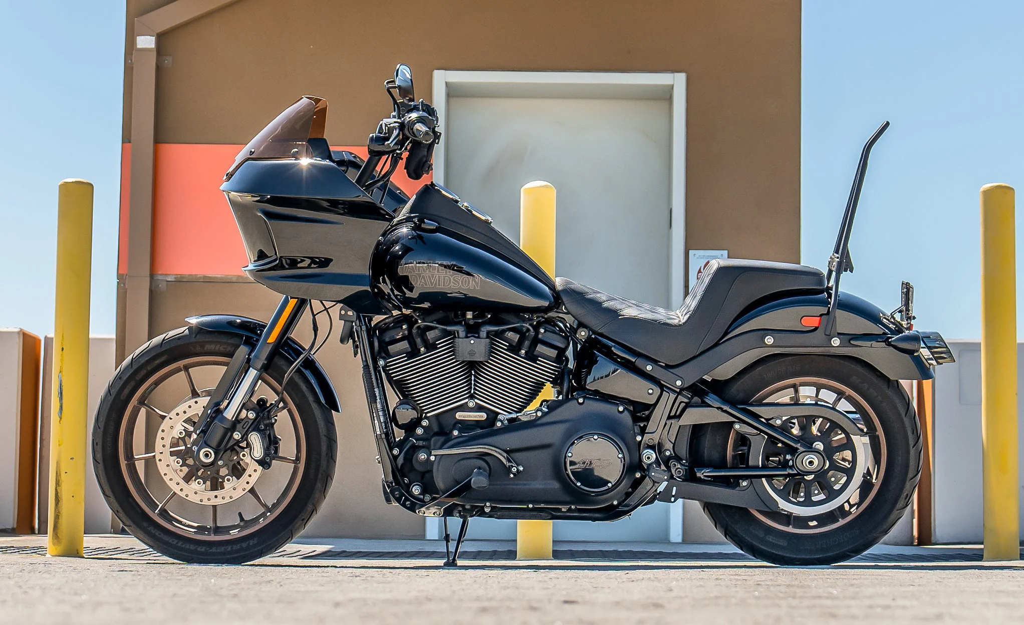 Viking Maverick Motorcycle Fairing For Harley Softail Low Rider S FXLRS Gloss Black - Image 3