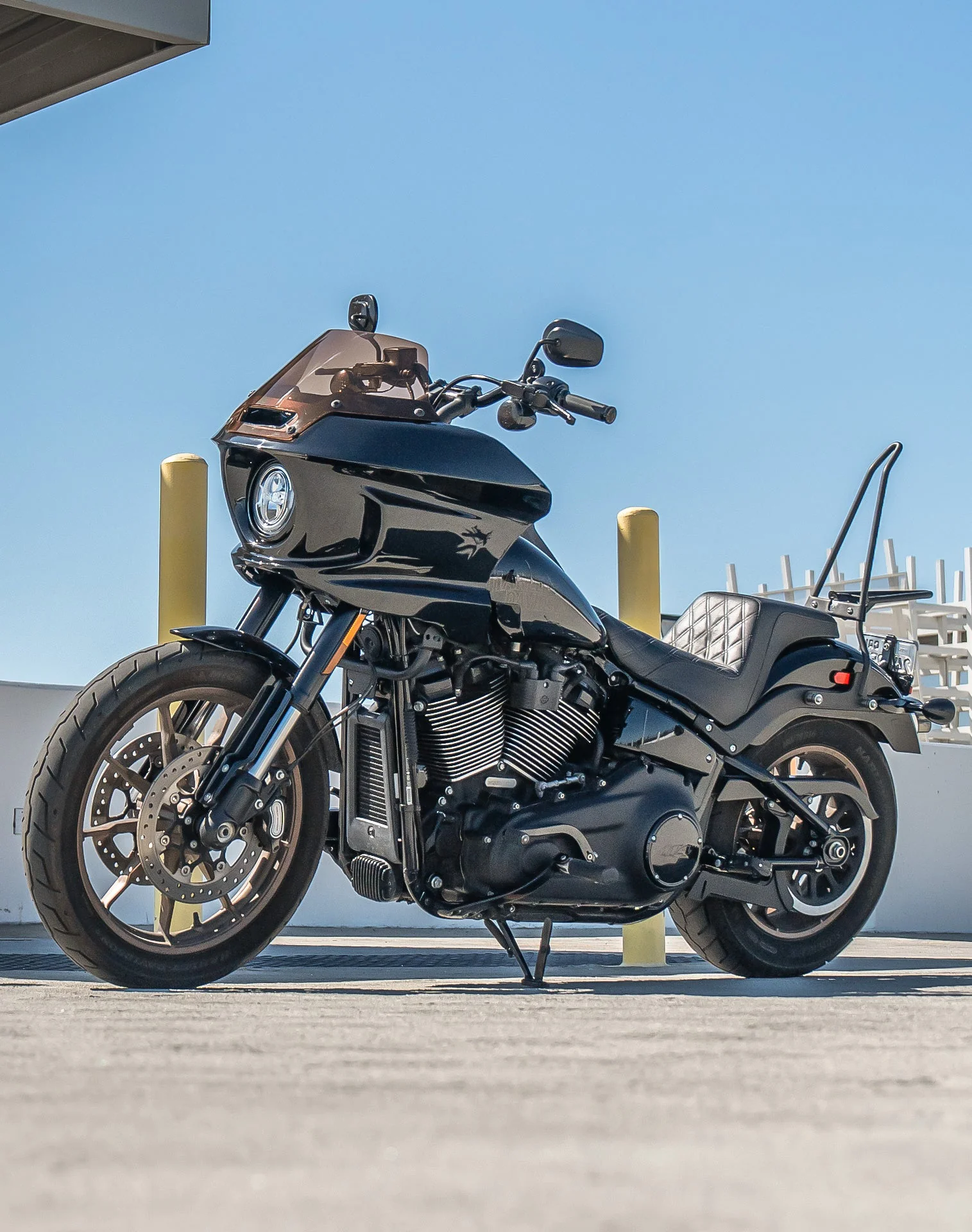 Viking Maverick Motorcycle Fairing For Harley Softail Low Rider S FXLRS Gloss Black - Image 4