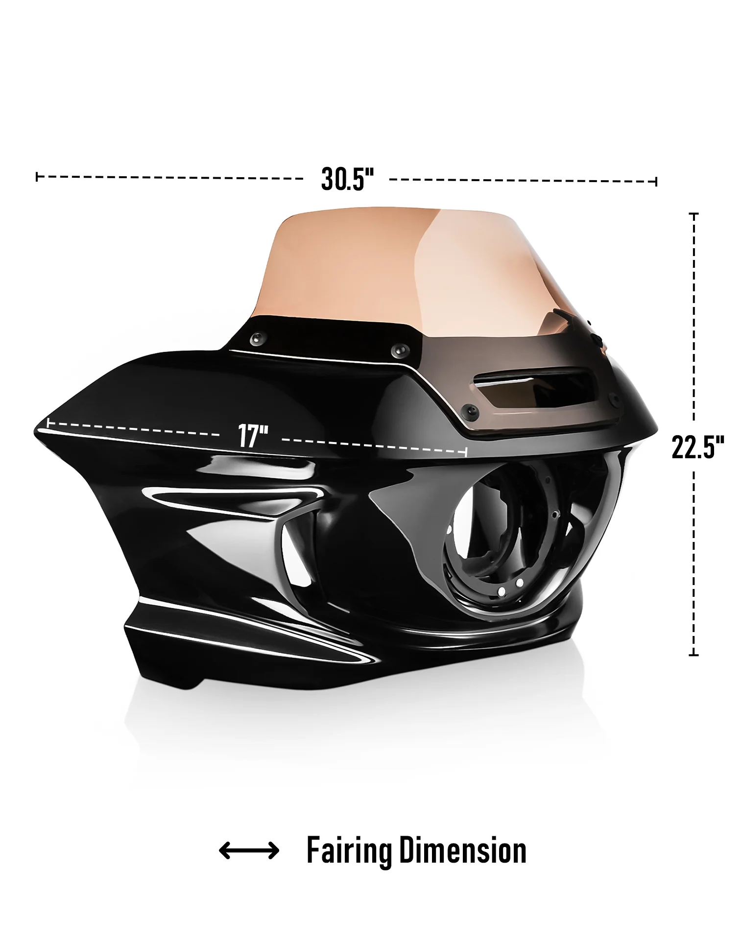 Viking Maverick Motorcycle Fairing For Harley Softail Low Rider S FXLRS Gloss Black - Image 6