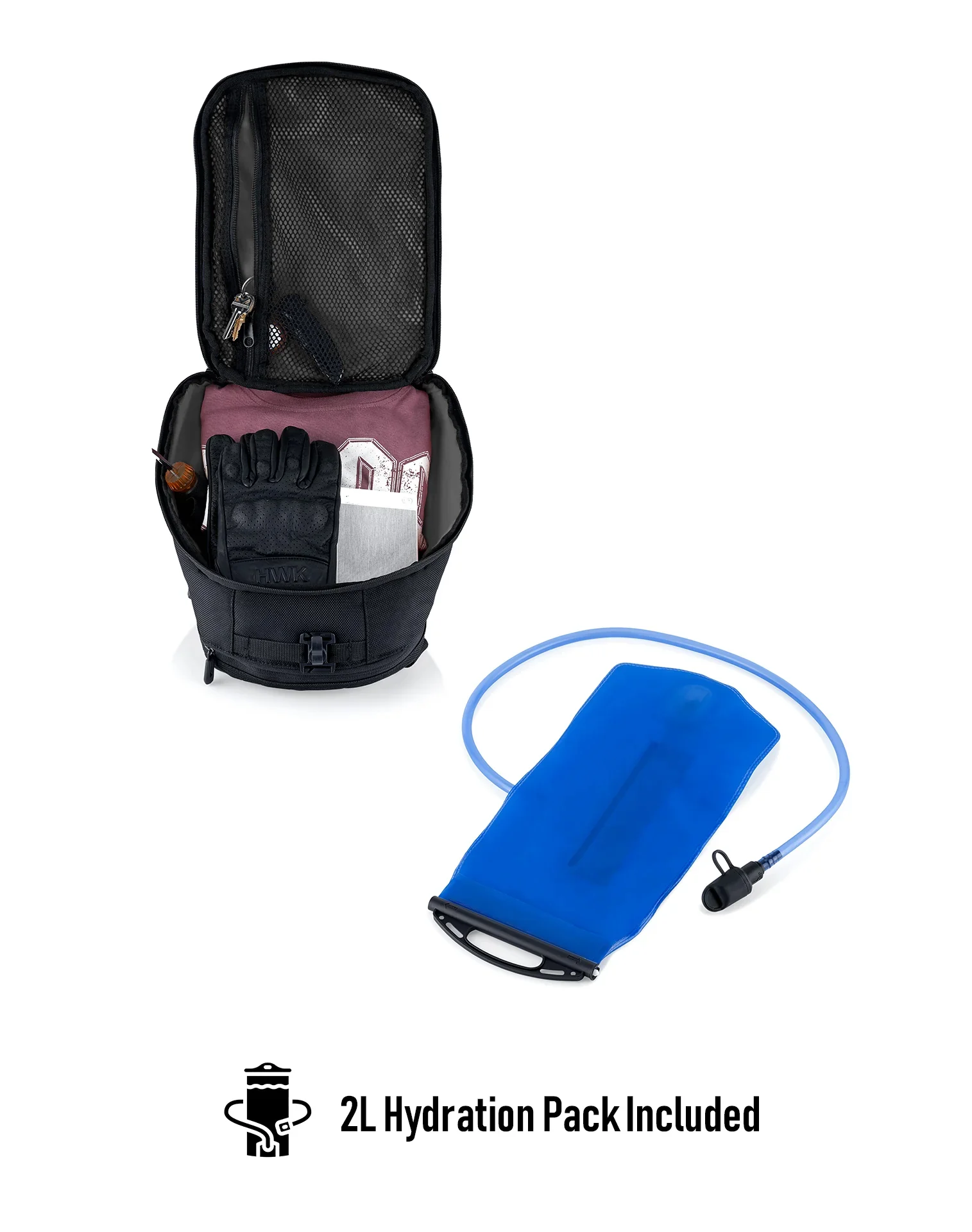 7L - Apex Yamaha ADV Touring Tank Bag with Hydration Pack - Image 13