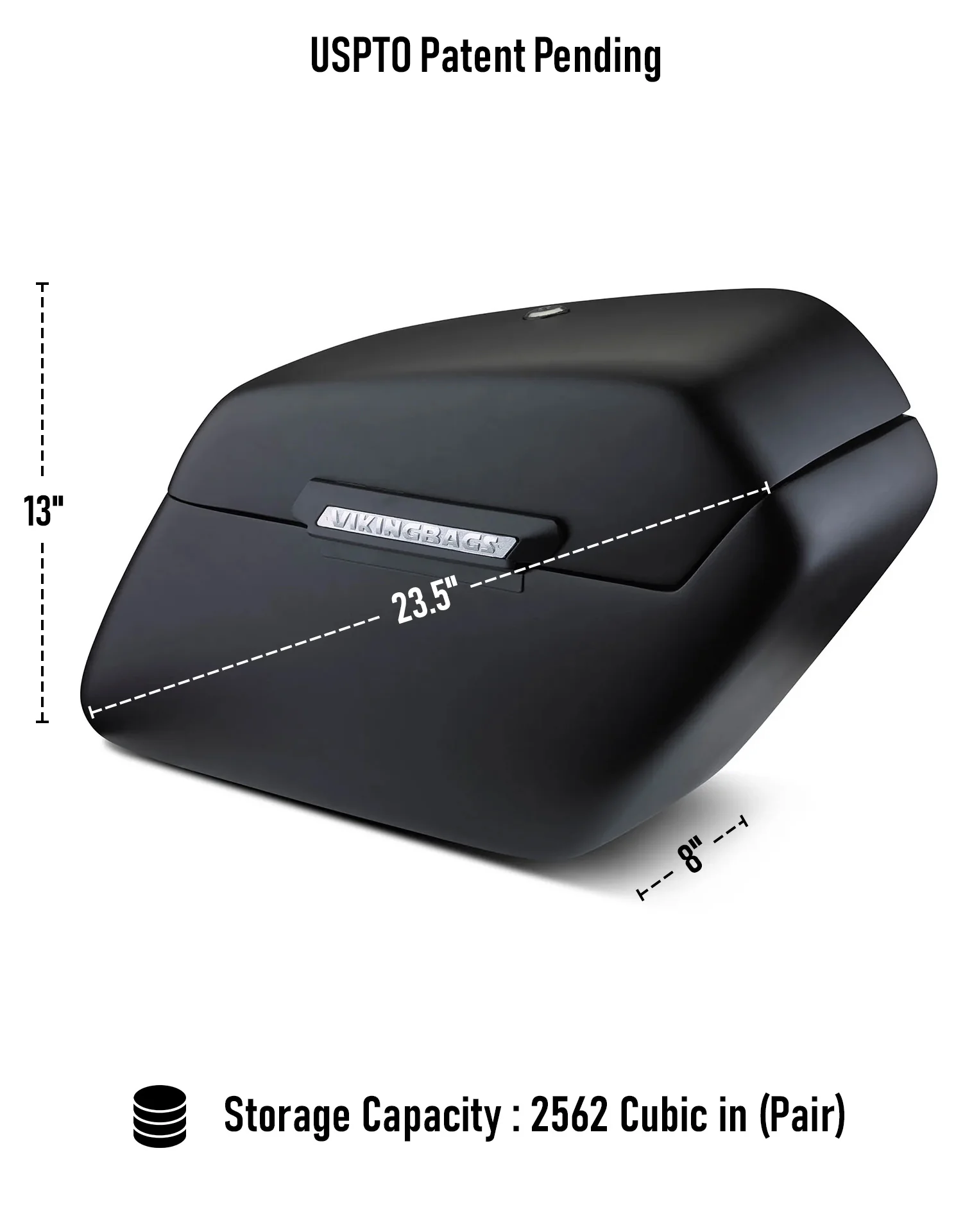 42L - Baldur Extra Large CAN AM Spyder F3 Matte Motorcycle Hard Saddlebags - Image 3