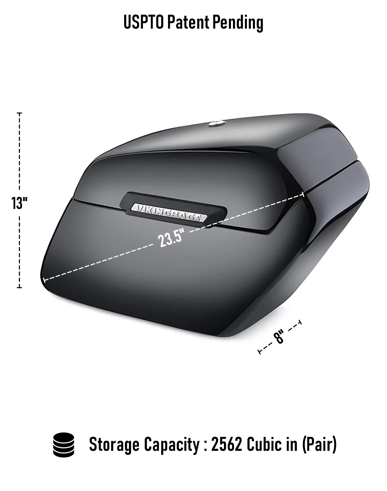 42L - Baldur Extra Large Painted Motorcycle Hard Saddlebags for Harley Softail Low Rider S FXLRS - Image 3