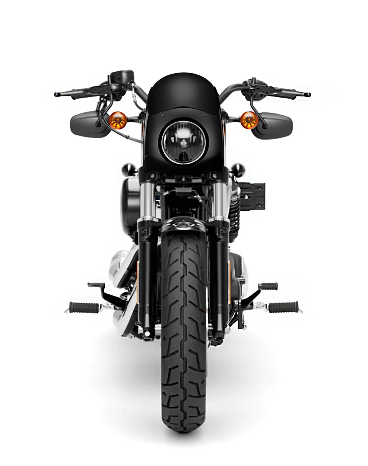 Viking Bronco Motorcycle Fairing For Harley Sportster Forty Eight Gloss Black - Image 3