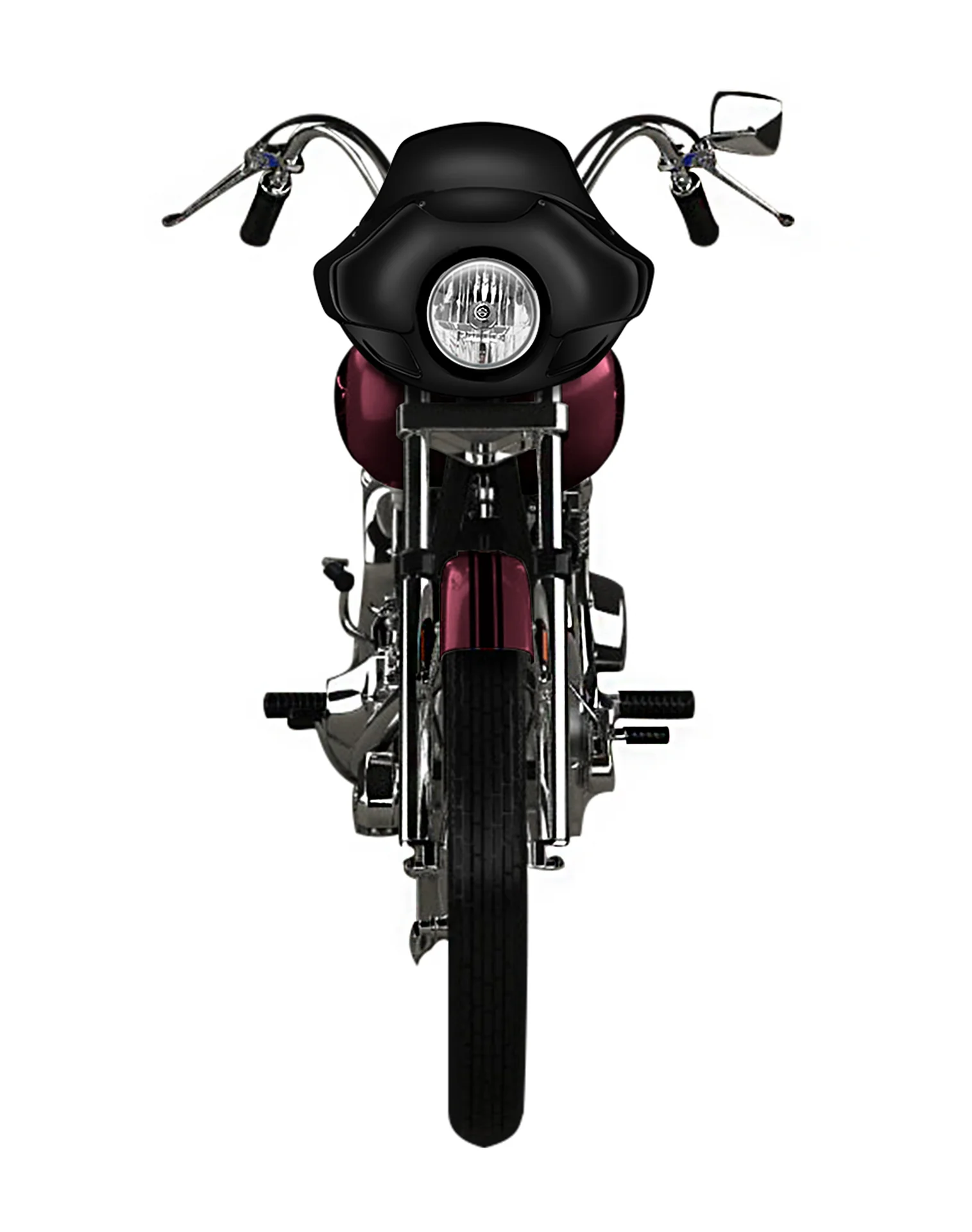 Viking Derby Motorcycle Fairing For Harley Dyna Super Glide FXD Gloss Black - Image 3