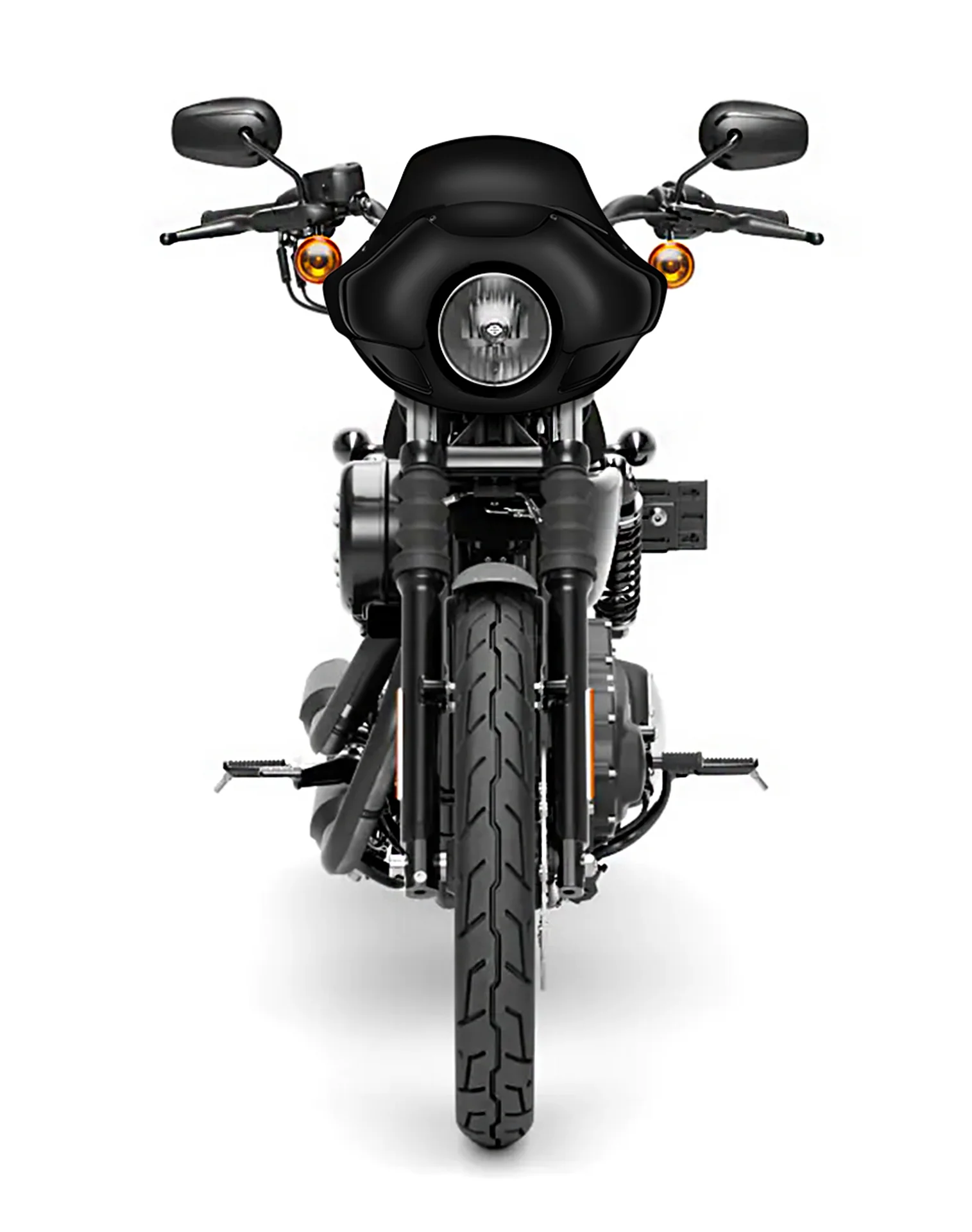 Viking Derby Motorcycle Fairing For Harley Sportster 883 Iron XL883N Gloss Black - Image 3