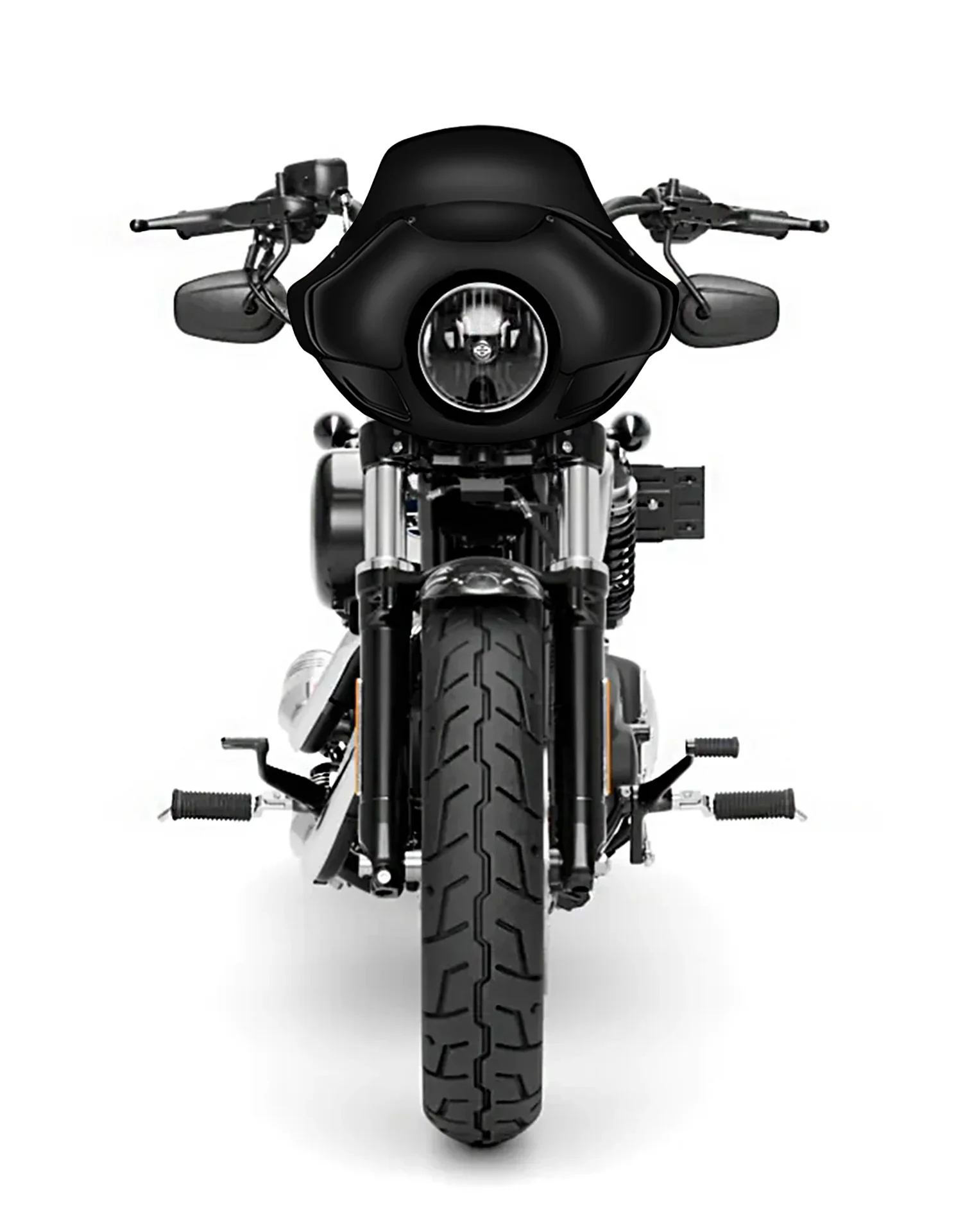 Viking Derby Motorcycle Fairing For Harley Sportster Forty Eight Gloss Black - Image 3