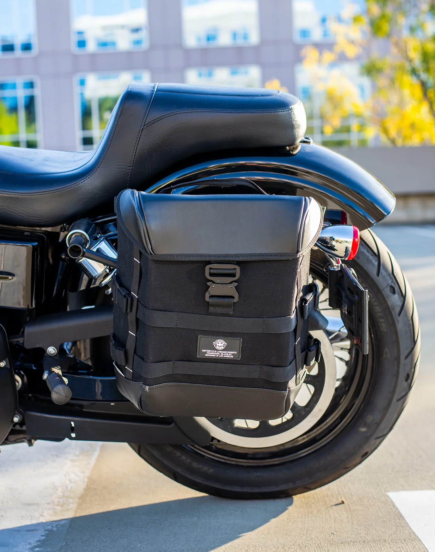 15L - Incognito Quick Mount Medium Solo Saddlebag (Left Only) for Harley Dyna Low Rider S FXDLS - Image 4