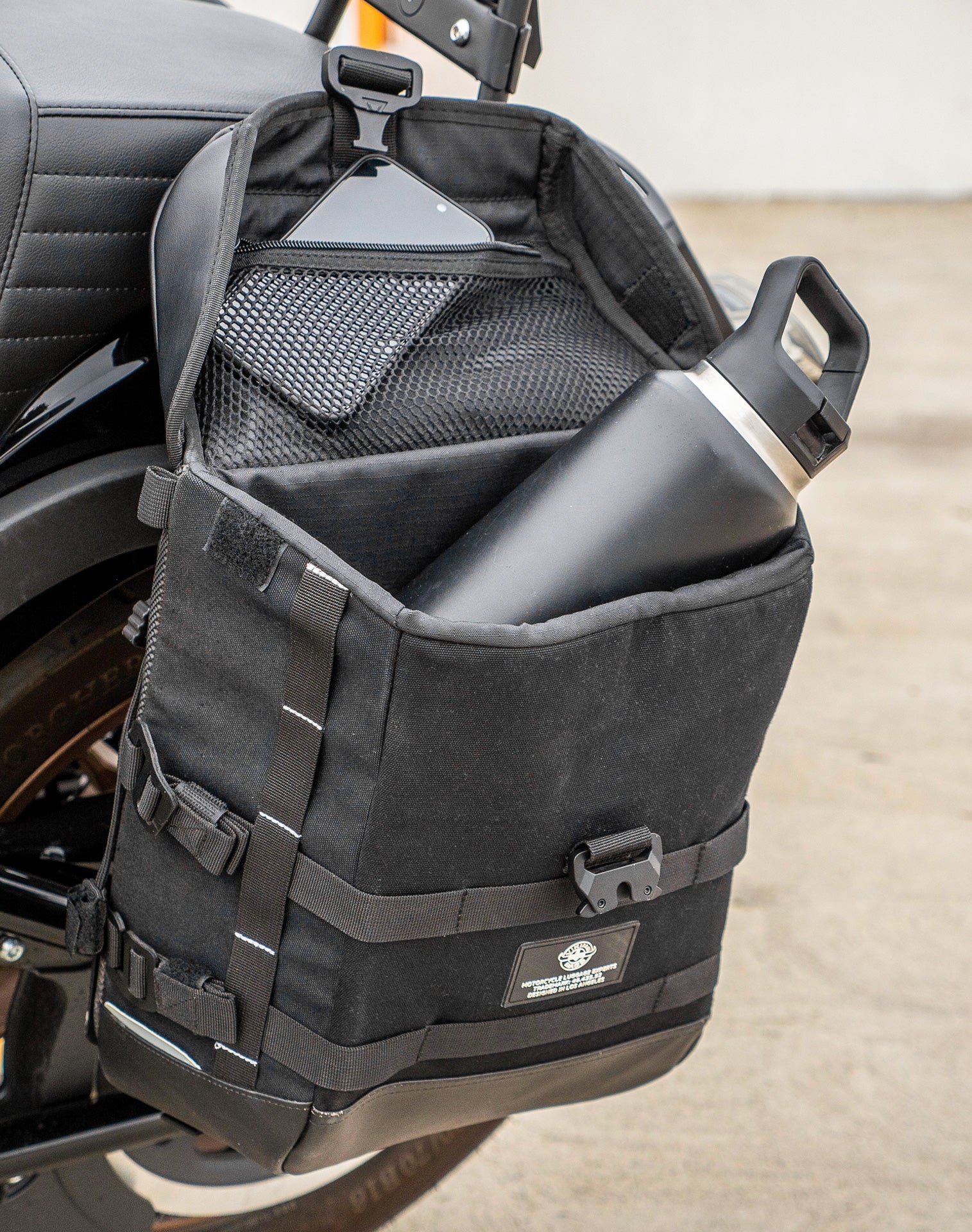 15L - Incognito Quick Mount Medium Solo Motorcycle Saddlebag (Left Only) for Harley Softail Low Rider S FXLRS - Image 6