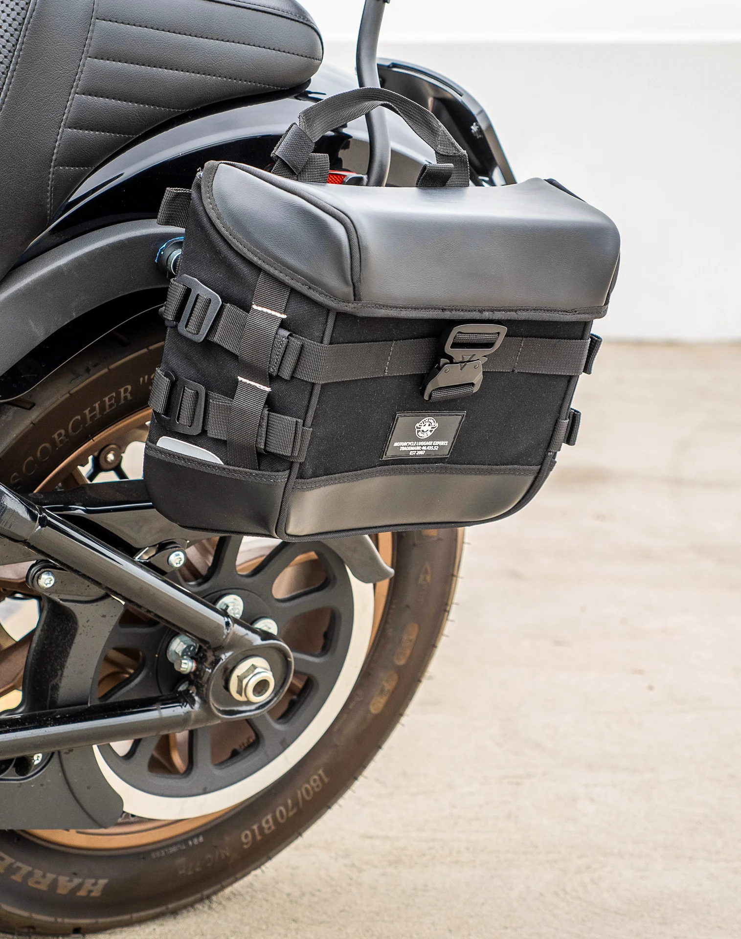 10L - Incognito Quick Mount Small Solo Motorcycle Saddlebag (Left Only) for Harley Softail Low Rider S FXLRS - Image 5