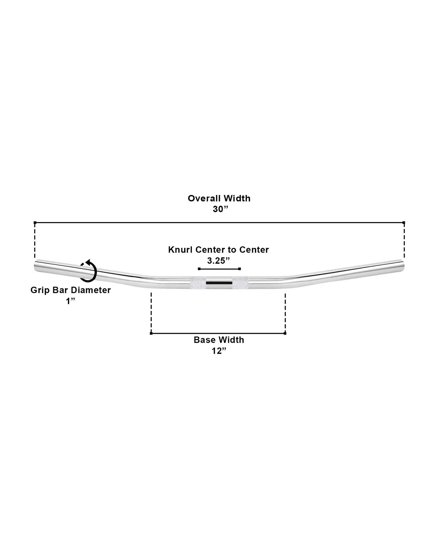 Viking Iron Born Drag Handlebar For Harley Dyna Low Rider FXDL Chrome - Image 3
