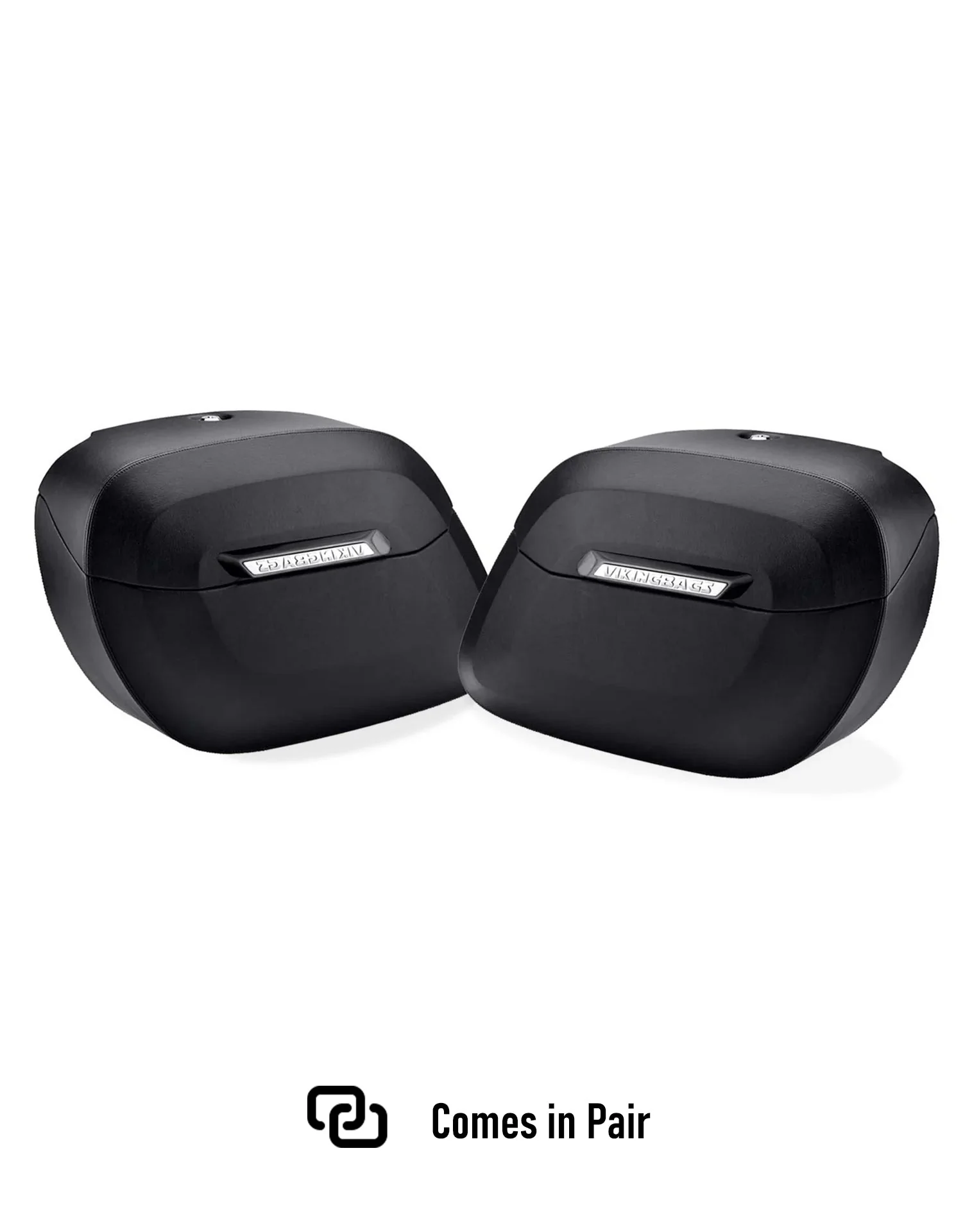 36L - Lamellar Raven Extra Large Shock Cut-out Leather Covered Hard Saddlebags for Harley Dyna Low Rider S FXDLS - Image 5