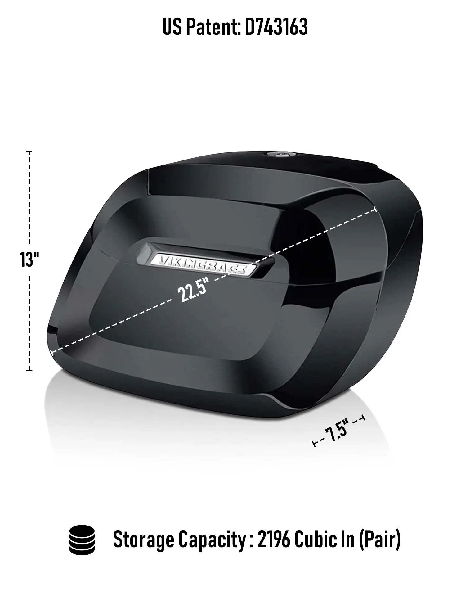 36L - Lamellar Raven Extra Large Shock Cut-out Painted Hard Saddlebags for Harley Dyna Low Rider S FXDLS - Image 3