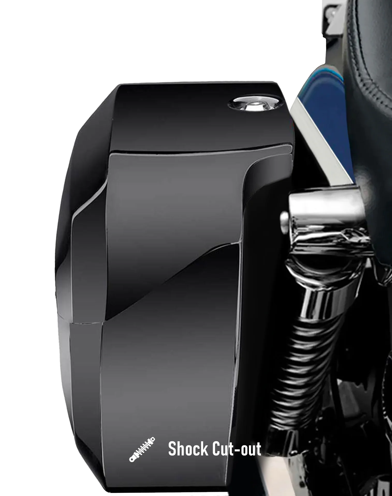 36L - Lamellar Raven Extra Large Shock Cut-out Painted Hard Saddlebags for Harley Sportster 883 Iron XL883N - Image 7