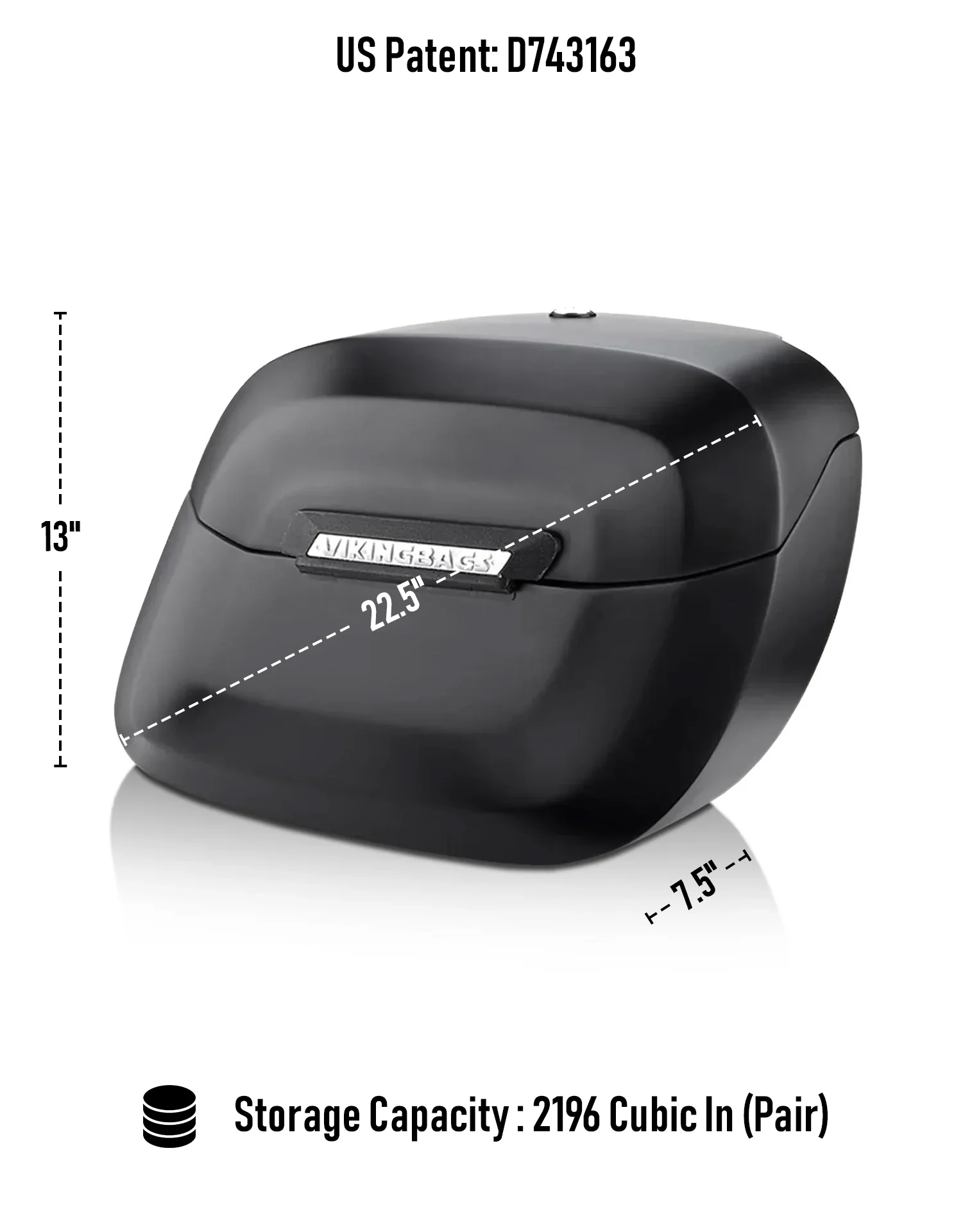 36L - Lamellar Raven Extra Large Shock Cutout Matte Hard Saddlebags for Harley Dyna Low Rider S FXDLS - Image 3