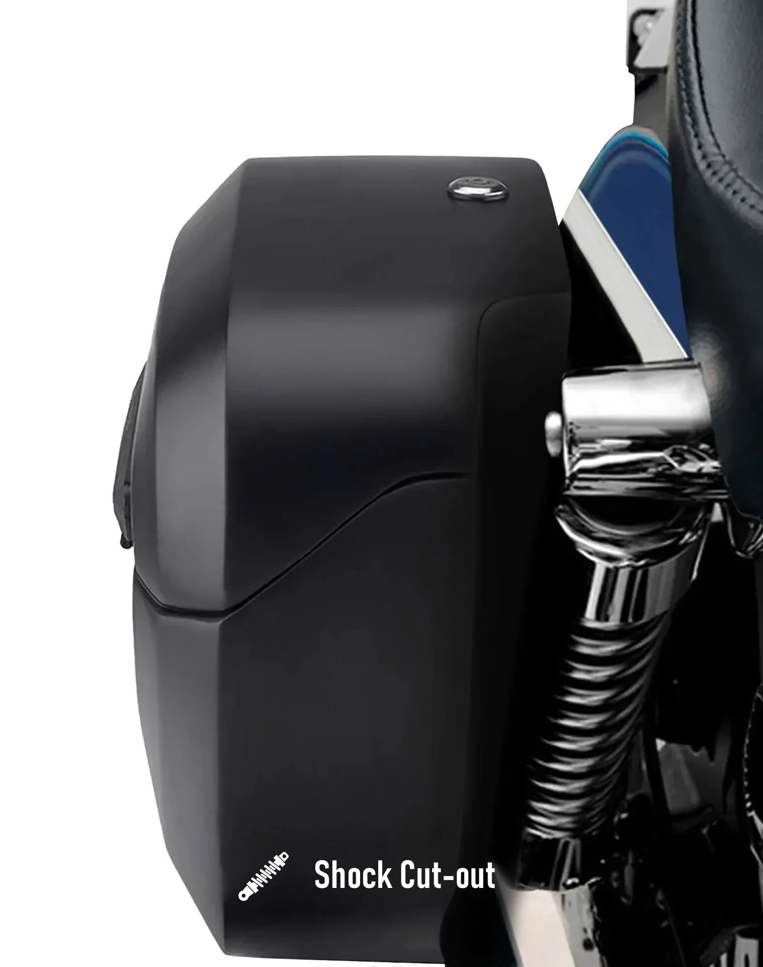 36L - Lamellar Raven Extra Large Shock Cutout Matte Motorcycle Hard Saddlebags for Harley Sportster 48 XL1200X - Image 7