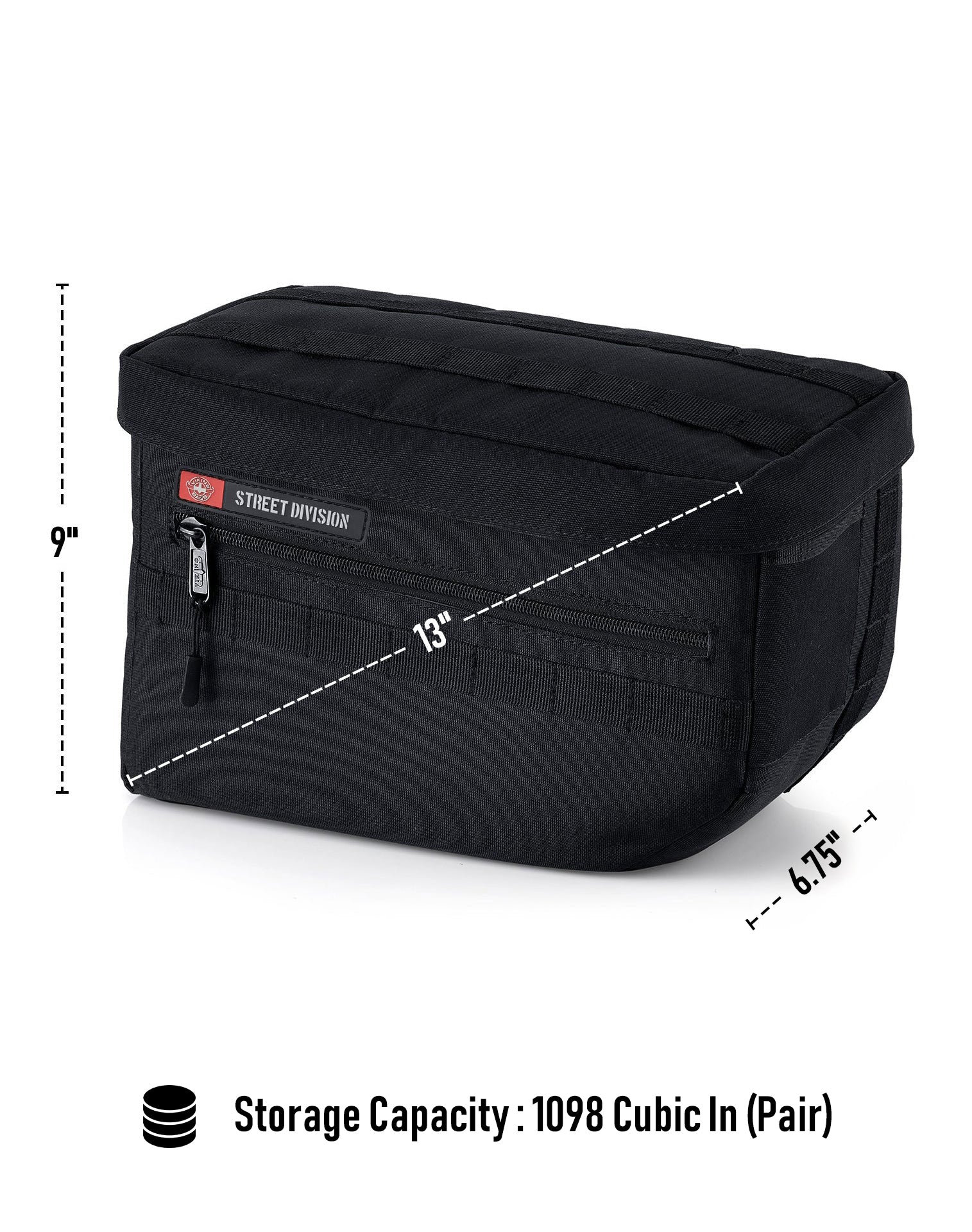 18L - Patriot Medium Motorcycle Throw Over Saddlebags for Harley Dyna Wide Glide FXDWG/I - Image 3