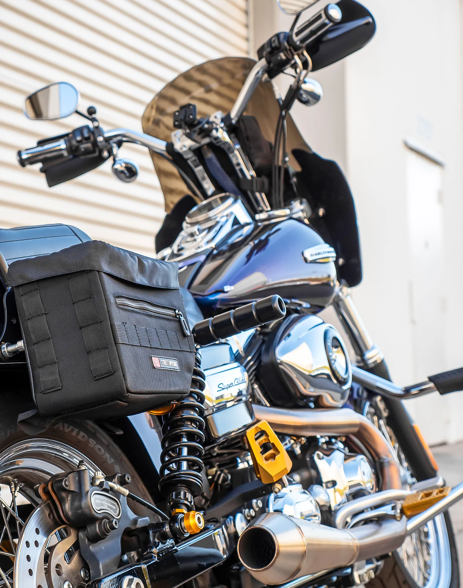 10L - Patriot Small Throw Over Saddlebags for Harley Dyna Super Glide Custom FXDC/I - Image 3