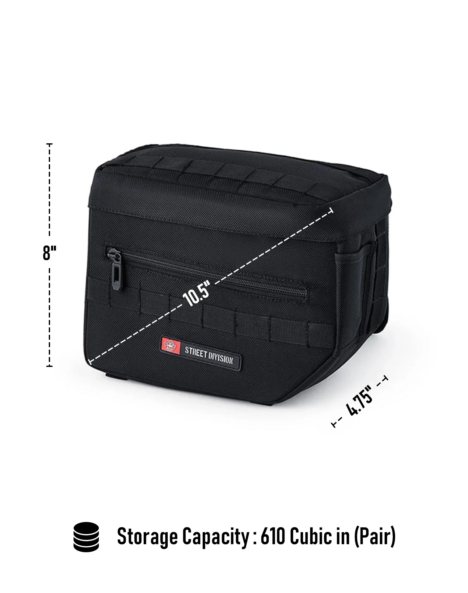 10L - Patriot Small Throw Over Saddlebags for Harley Dyna Super Glide Custom FXDC/I - Image 7