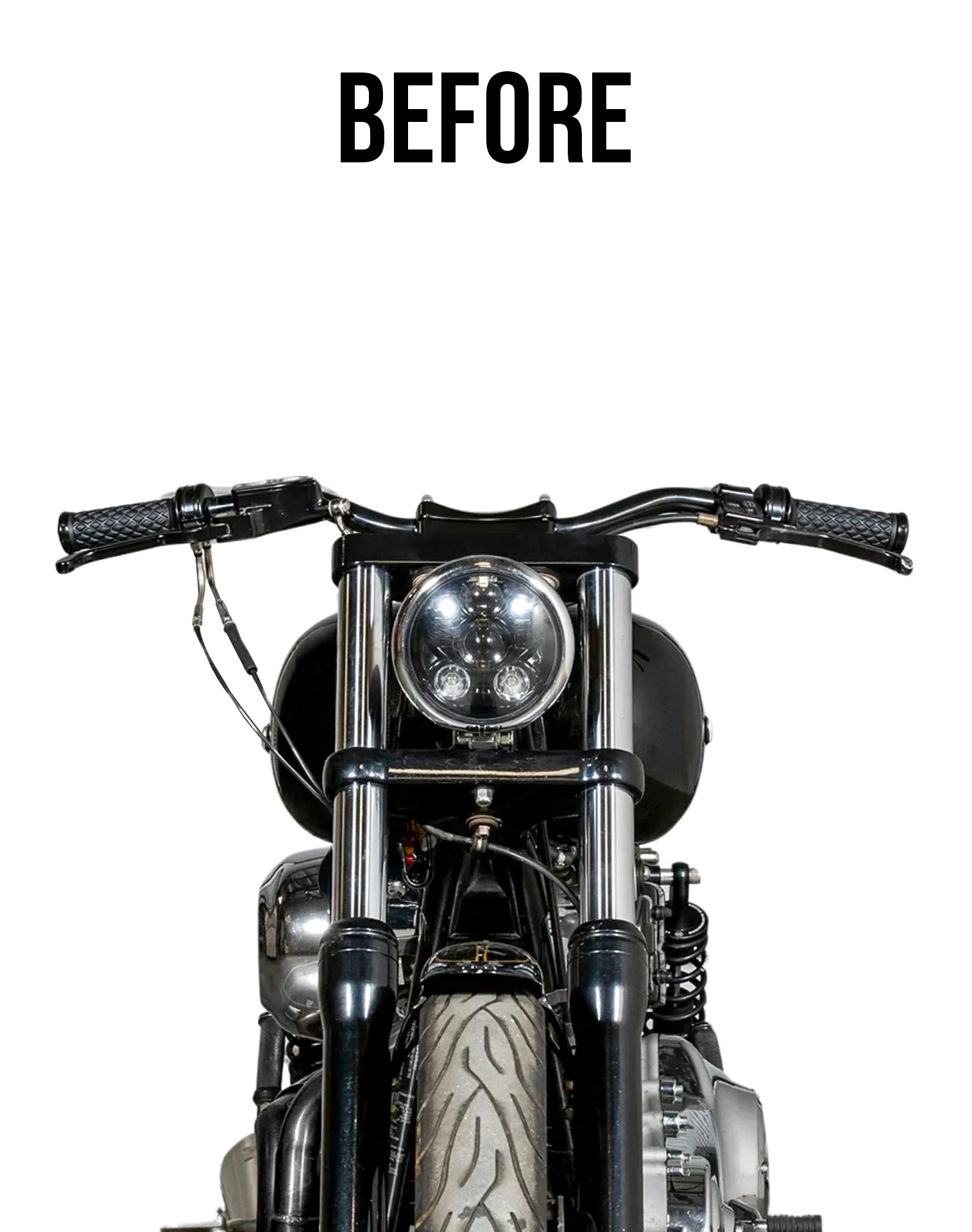 Viking Warlock 6" Handlebar Risers for Harley Dyna Super Glide Custom FXDC/I Gloss Black - Image 3