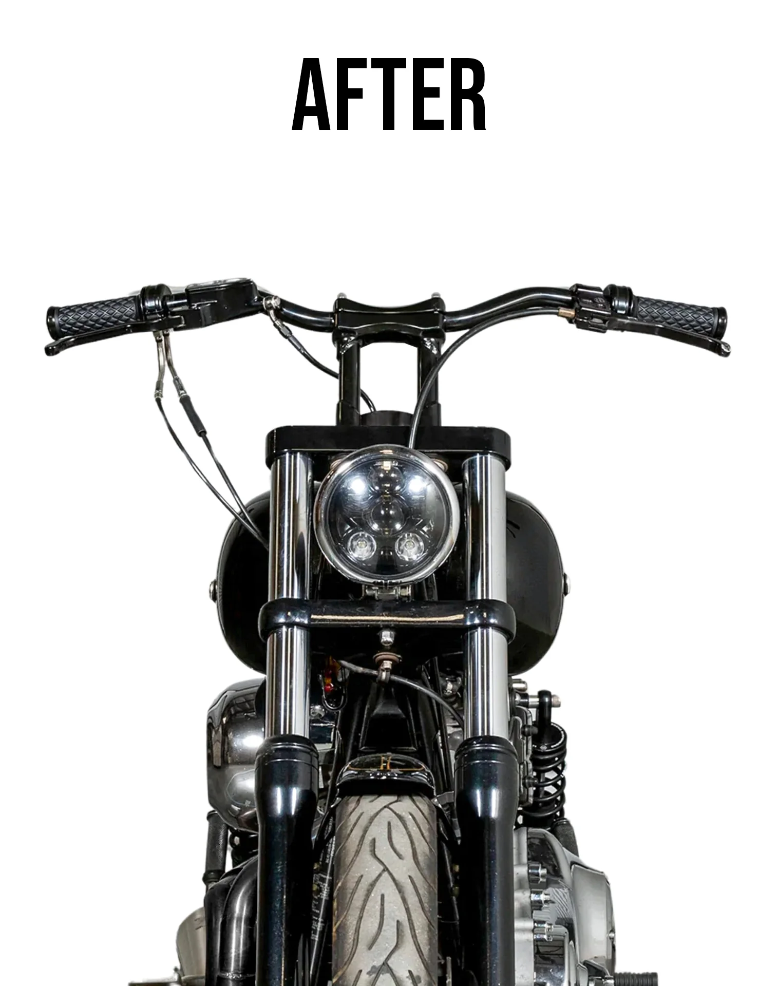 Viking Warlock 6" Handlebar Risers for Harley Dyna Super Glide Custom FXDC/I Gloss Black - Image 4