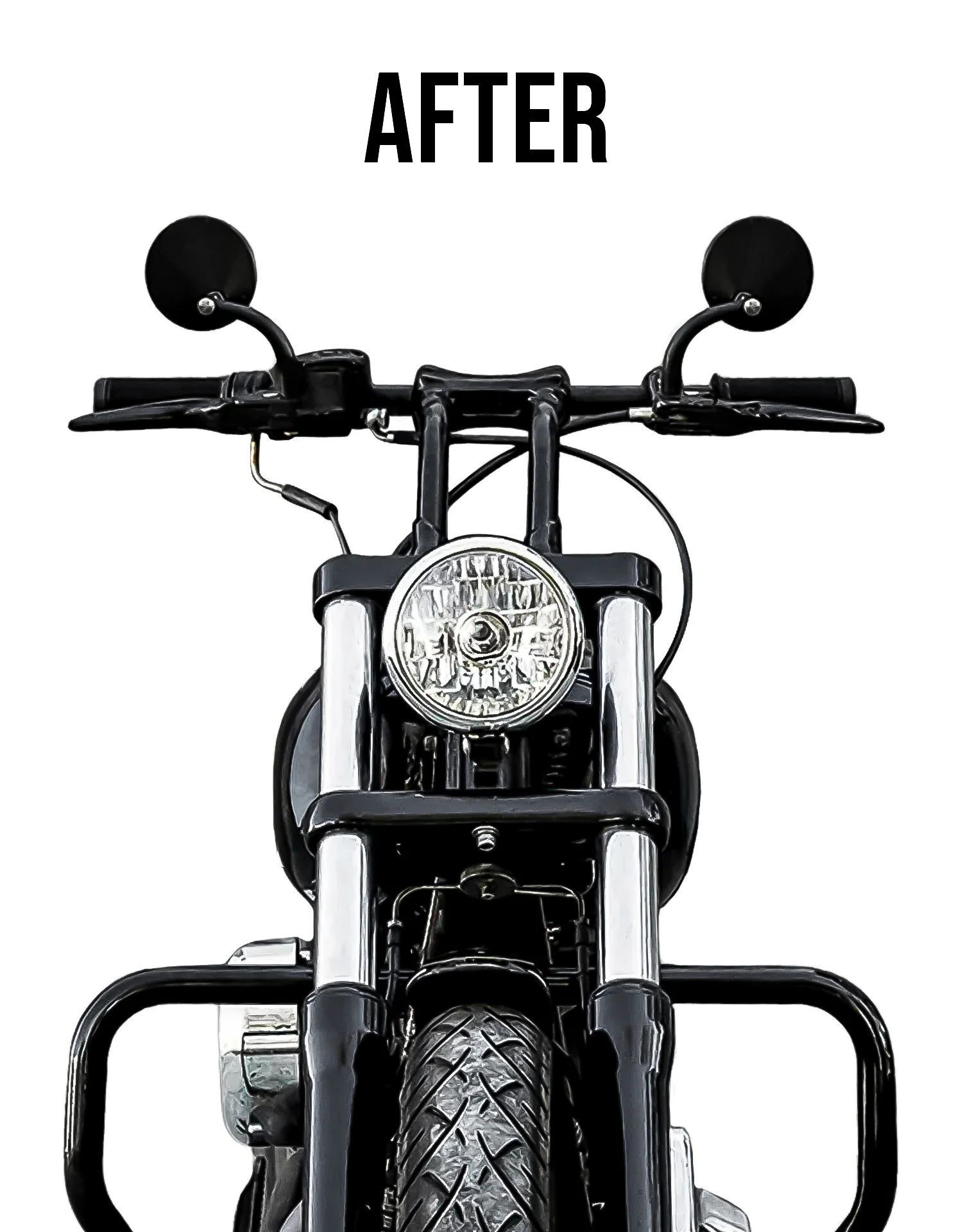 Viking Warlock 8" Pullback Handlebar Risers for Harley Dyna Switchback FLD Gloss Black - Image 4